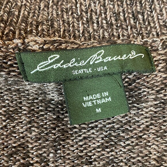 Eddie Bauer Collared Pocketed Womens Cardigan- Cotton-Rayon- Size Medium - Picture 4 of 12